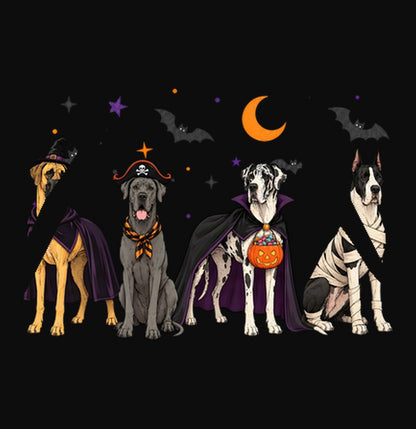 Great Dane Halloween Lineup - Adult Unisex Hoodie