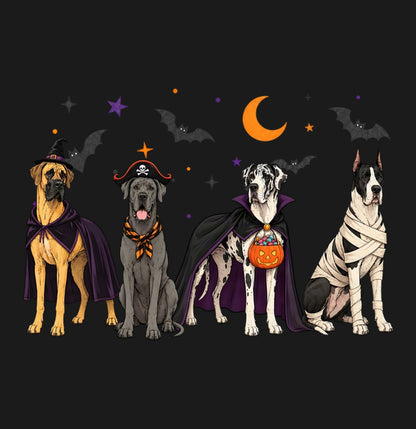 Great Dane Halloween Lineup - Adult Unisex T-Shirt