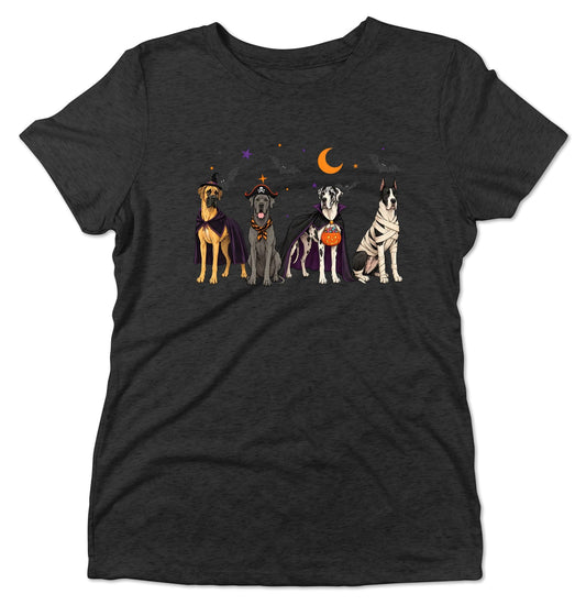 Great Dane Halloween Lineup - Women's Tri-Blend T-Shirt