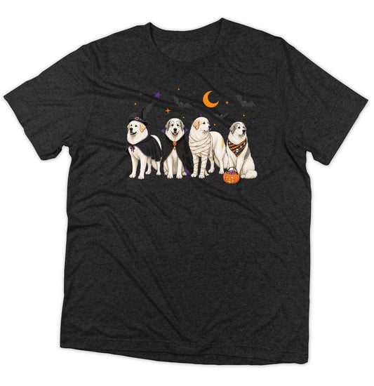 Great Pyrenees Halloween Lineup - Adult Tri-Blend T-Shirt