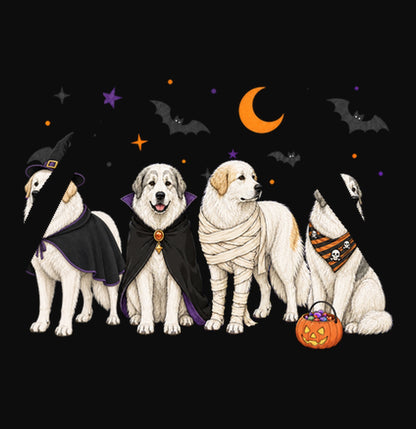 Great Pyrenees Halloween Lineup - Adult Unisex Hoodie
