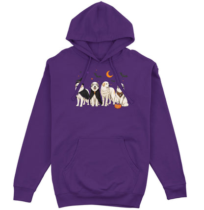 Great Pyrenees Halloween Lineup - Adult Unisex Hoodie