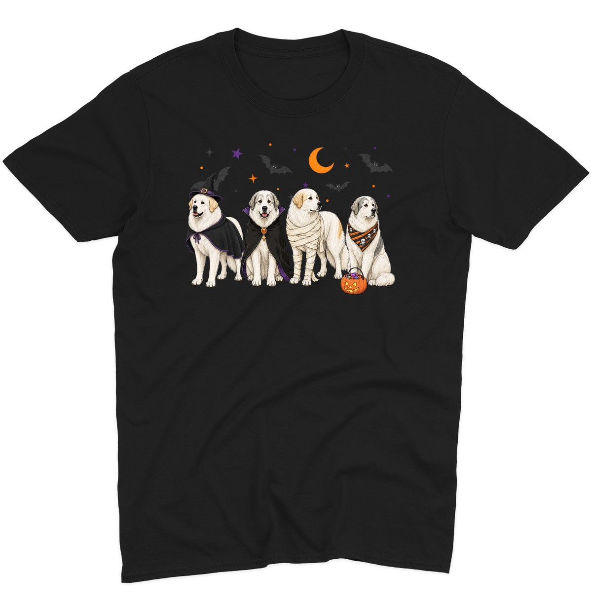 Great Pyrenees Halloween Lineup - Adult Unisex T-Shirt