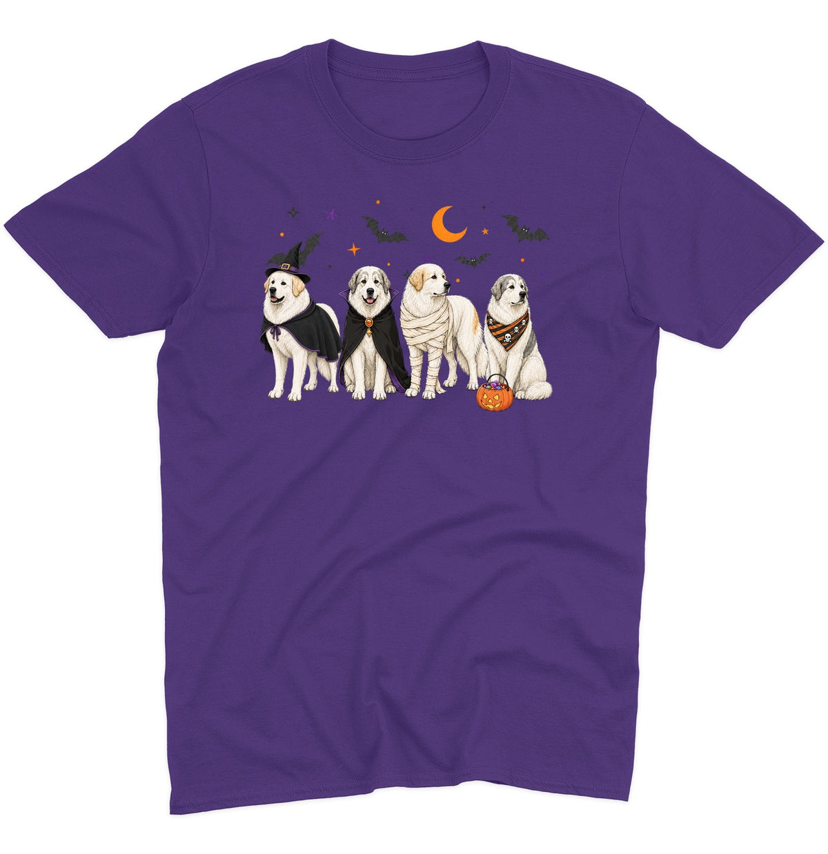 Great Pyrenees Halloween Lineup - Adult Unisex T-Shirt