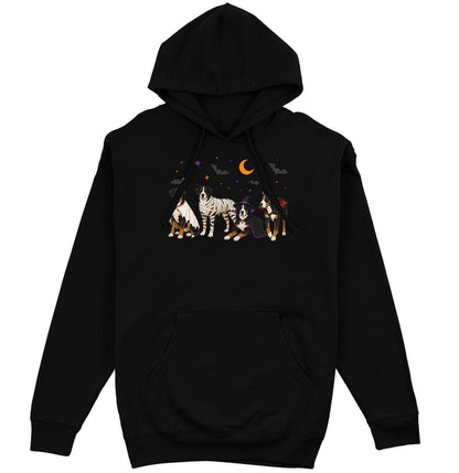 Greater Swiss Mountain Dog Halloween Lineup - Adult Unisex Hoodie