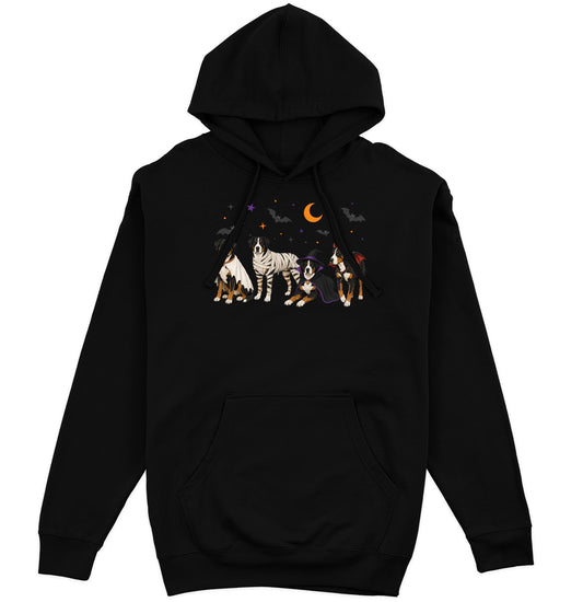 Greater Swiss Mountain Dog Halloween Lineup - Adult Unisex Hoodie