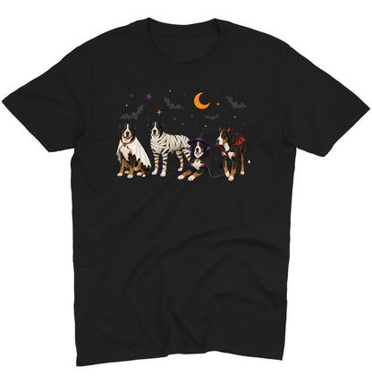 Greater Swiss Mountain Dog Halloween Lineup - Adult Unisex T-Shirt