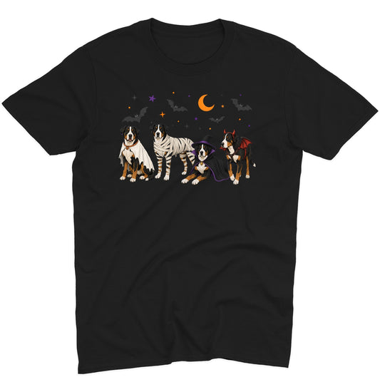 Greater Swiss Mountain Dog Halloween Lineup - Adult Unisex T-Shirt