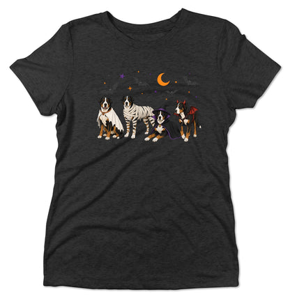 Greater Swiss Mountain Dog Halloween Lineup - Women's Tri-Blend T-Shirt