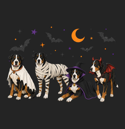 Greater Swiss Mountain Dog Halloween Lineup - Women's Tri-Blend T-Shirt