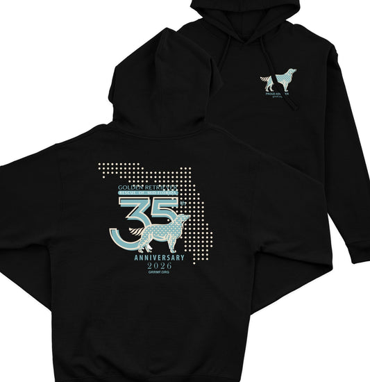 GRRMF 35 Years Dot Florida Map - Adult Unisex Hoodie Sweatshirt - Black - Large - Specs