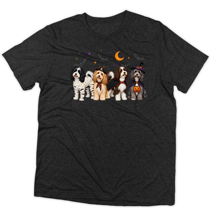 Havanese Halloween Lineup - Adult Tri-Blend T-Shirt