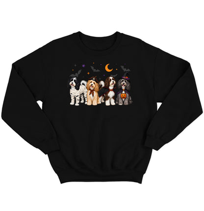Havanese Halloween Lineup - Adult Unisex Crewneck Sweatshirt