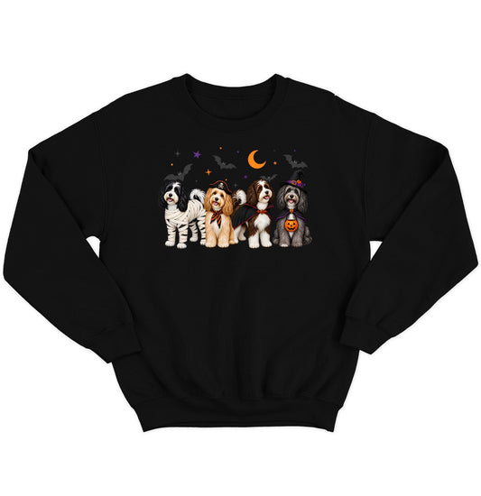 Havanese Halloween Lineup - Adult Unisex Crewneck Sweatshirt