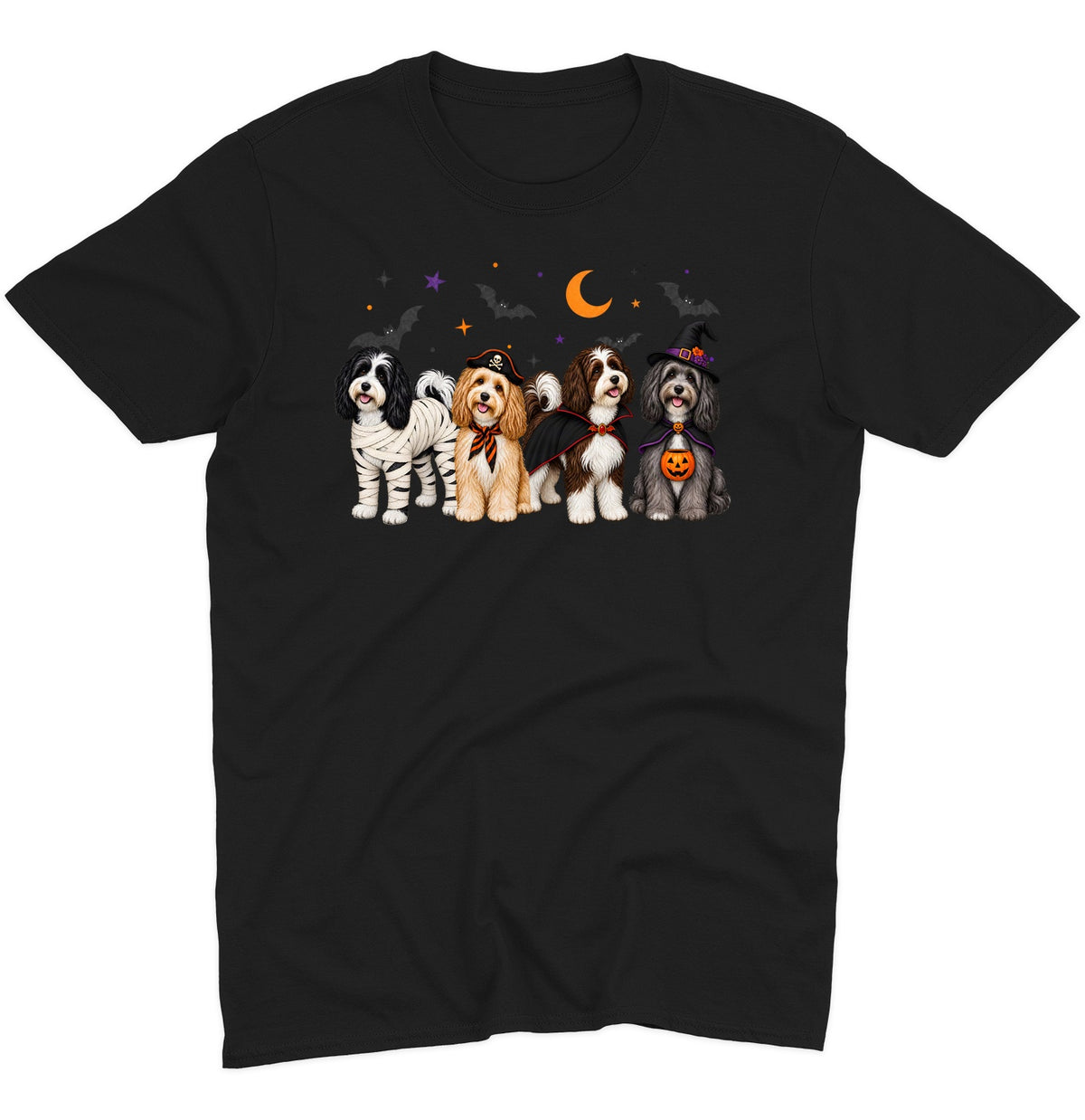 Havanese Halloween Lineup - Adult Unisex T-Shirt