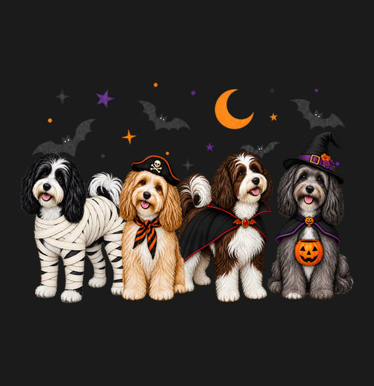 Havanese Halloween Lineup - Adult Unisex T-Shirt