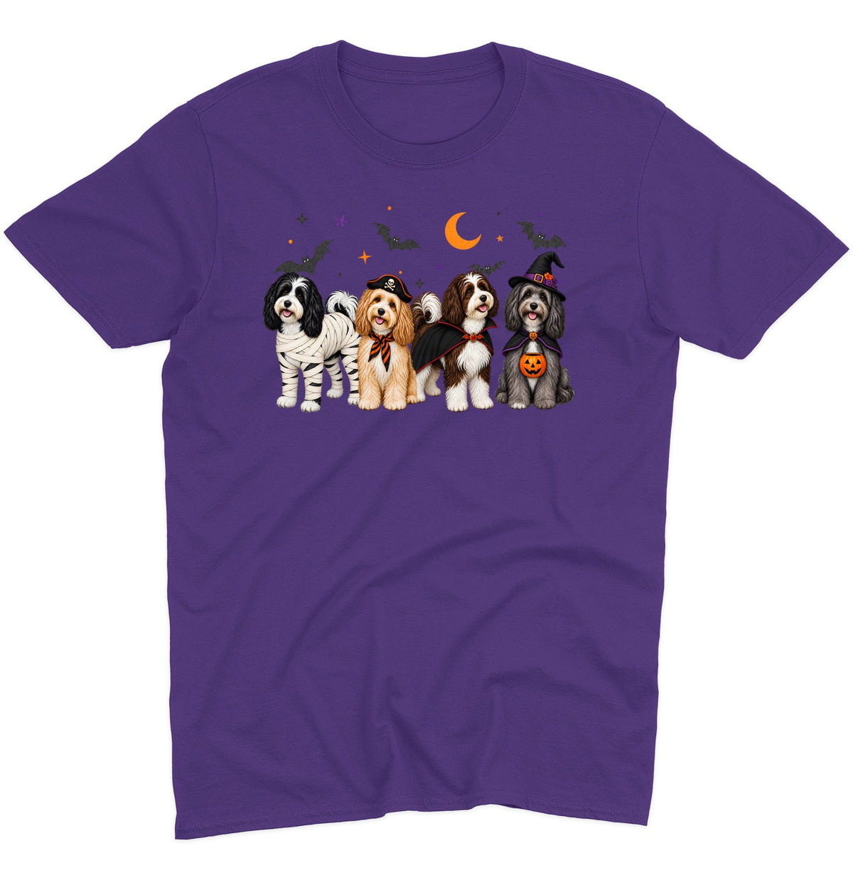 Havanese Halloween Lineup - Adult Unisex T-Shirt