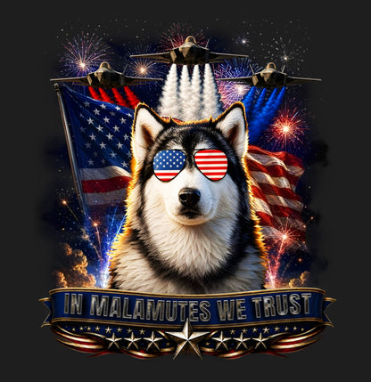 In Alaskan Malamutes We Trust - Women's V-Neck T-Shirt