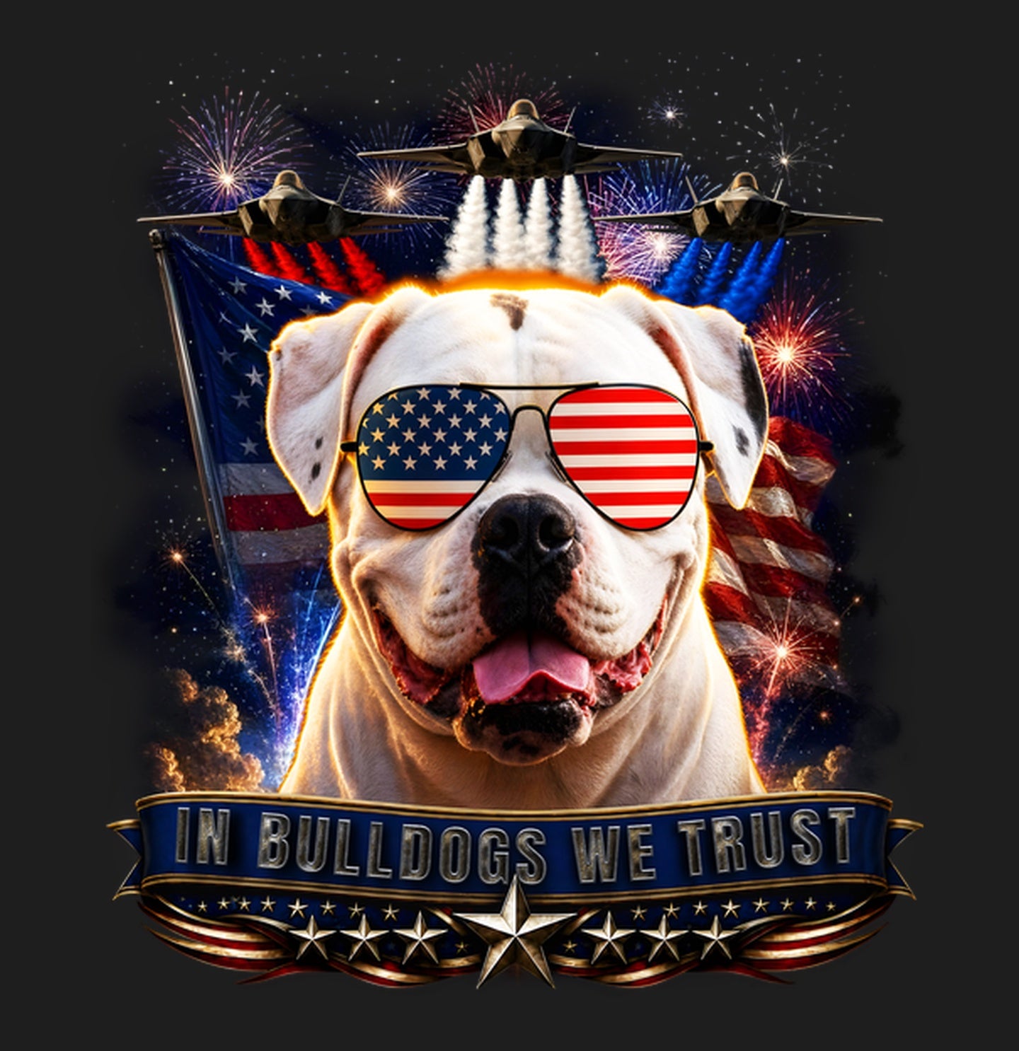 In American Bulldogs We Trust - Women's V-Neck T-Shirt