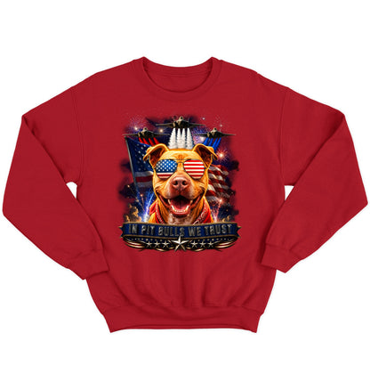 In American Pit Bull Terriers We Trust - Crewneck Sweatshirt