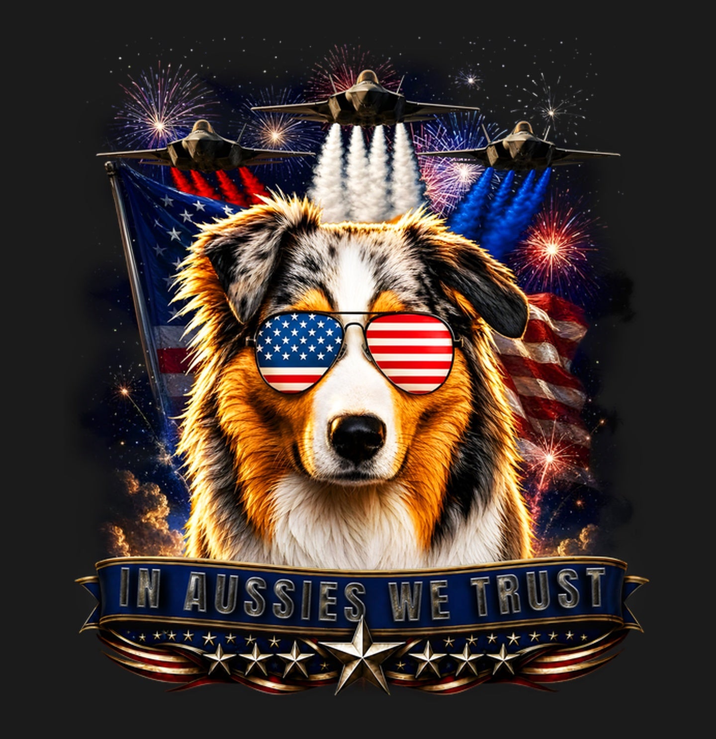 In Australian Shepherds We Trust - Adult Unisex T-Shirt
