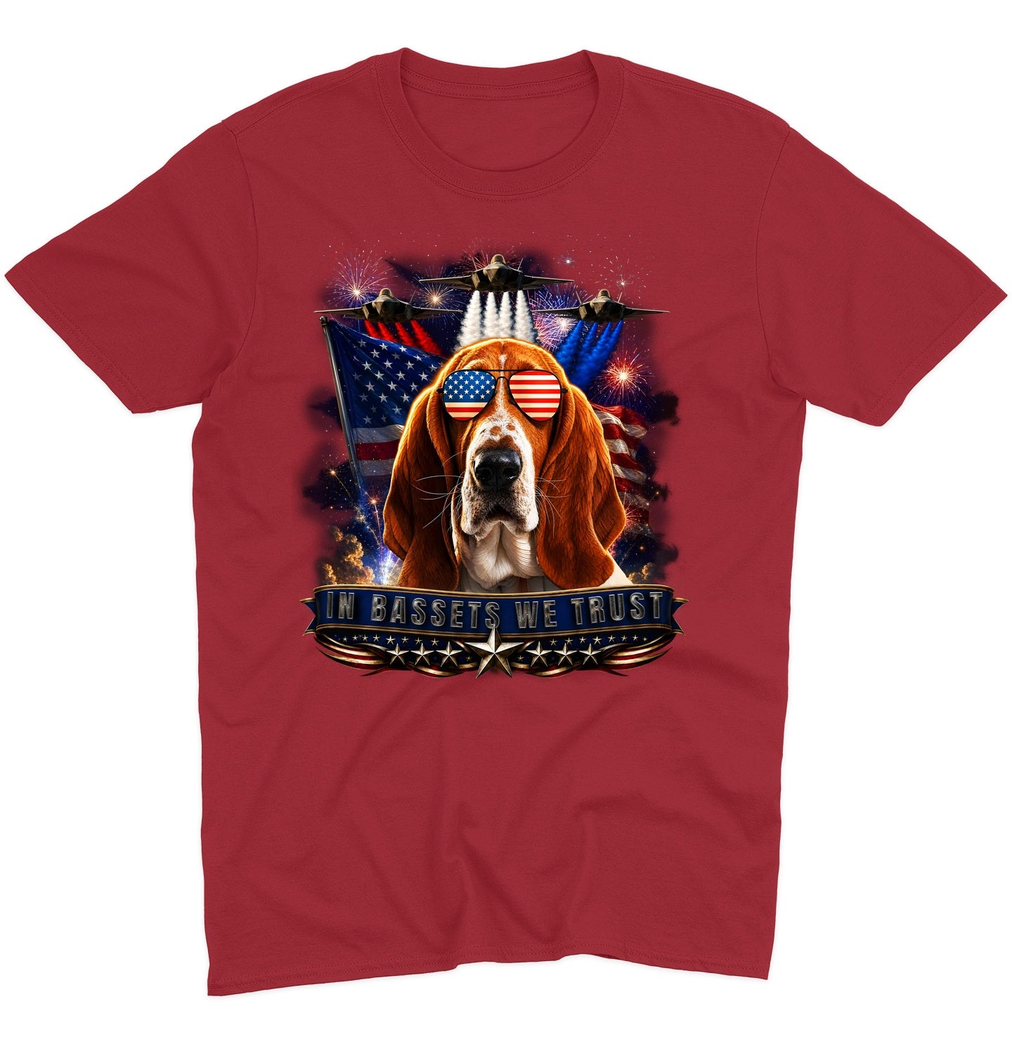 In Basset Hounds We Trust - Adult Unisex T-Shirt