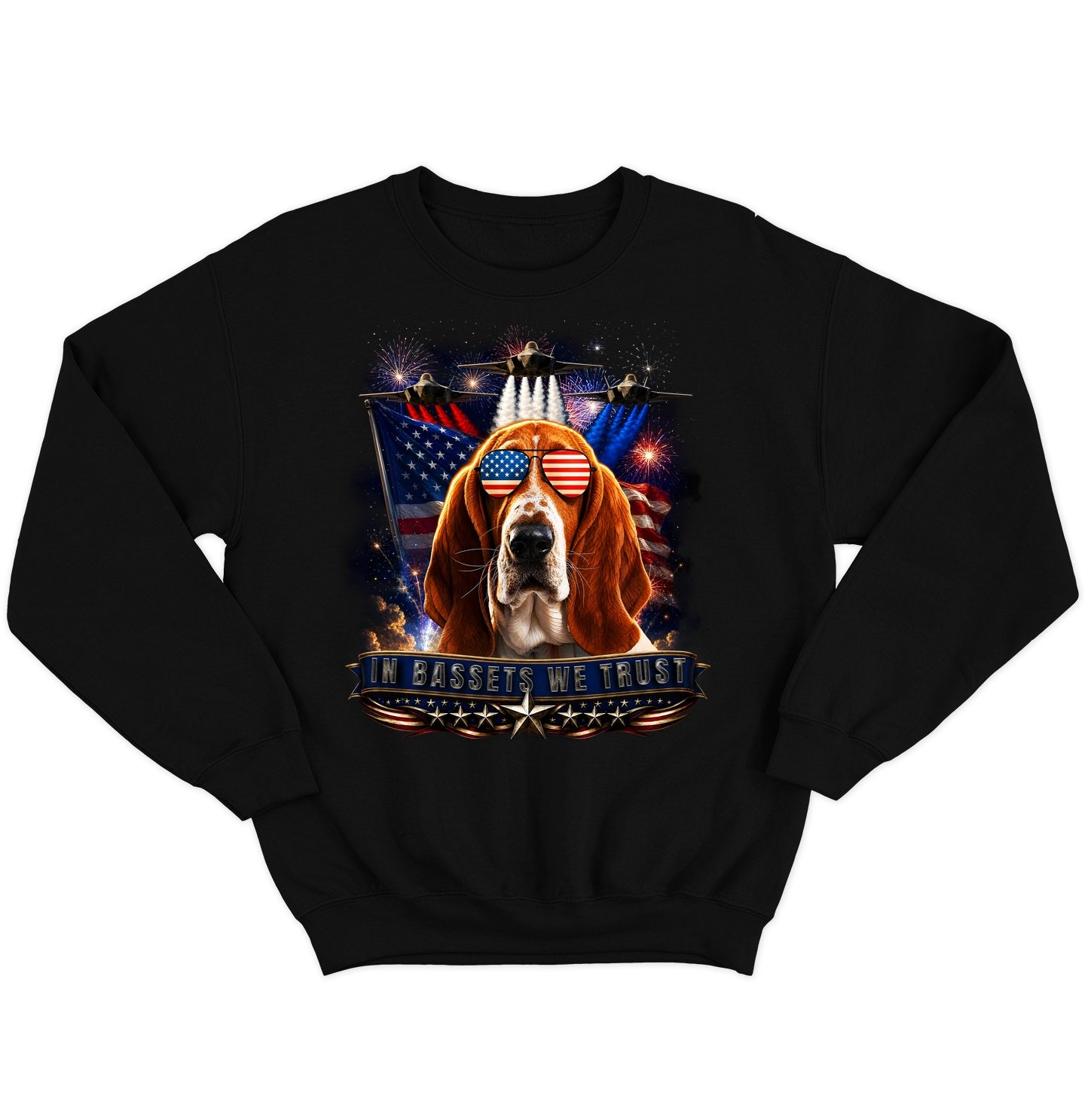 In Basset Hounds We Trust - Crewneck Sweatshirt