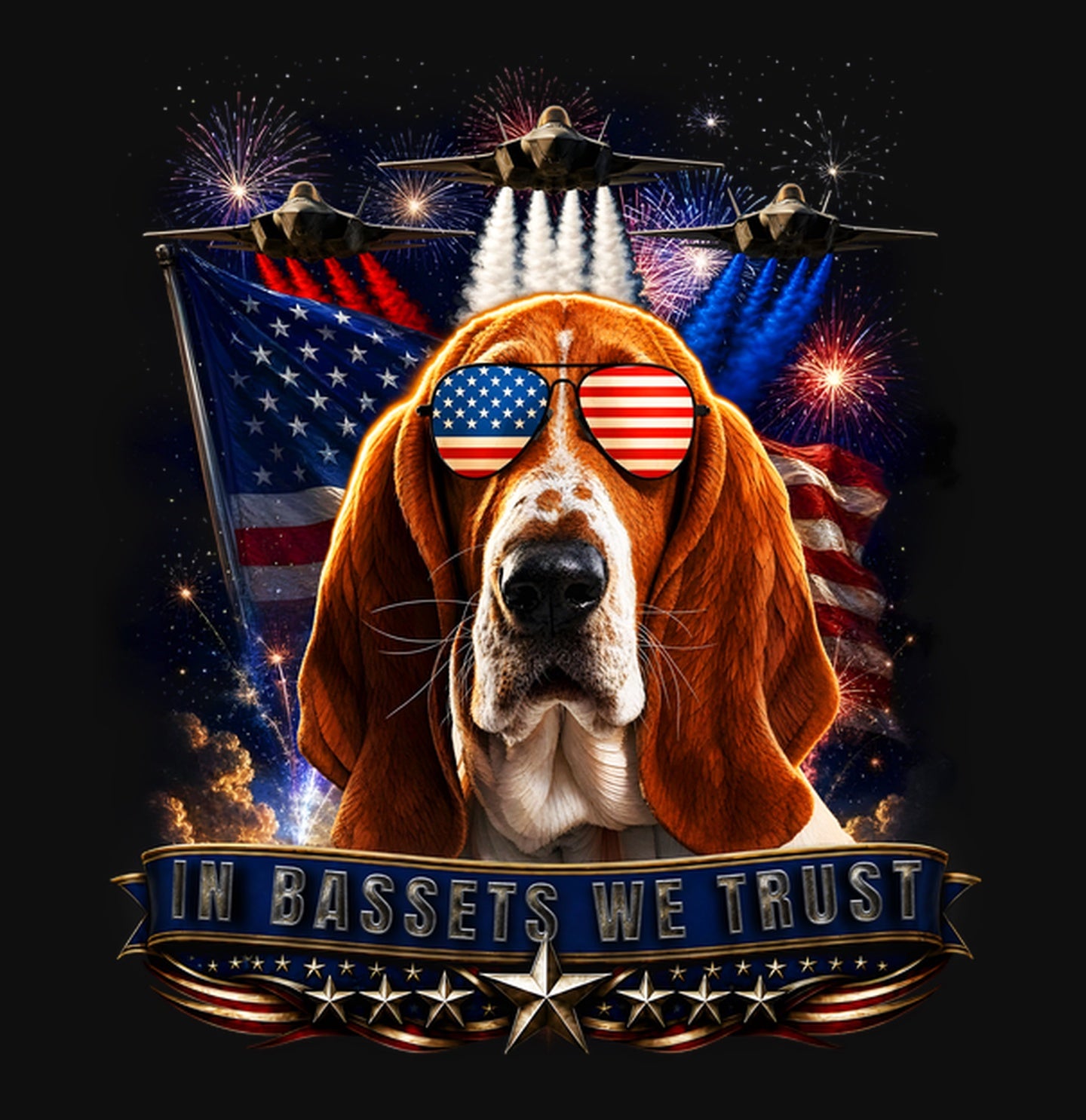 In Basset Hounds We Trust - Crewneck Sweatshirt