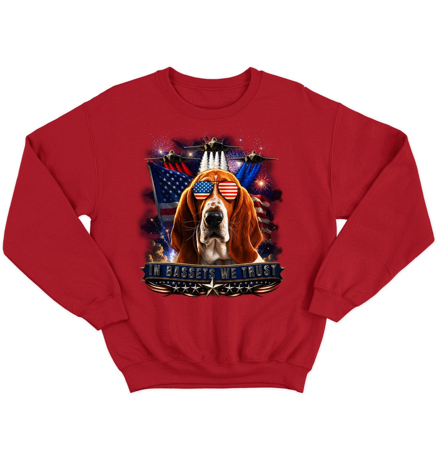In Basset Hounds We Trust - Crewneck Sweatshirt