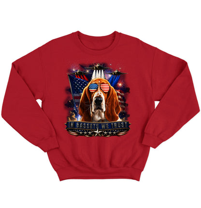 In Basset Hounds We Trust - Crewneck Sweatshirt