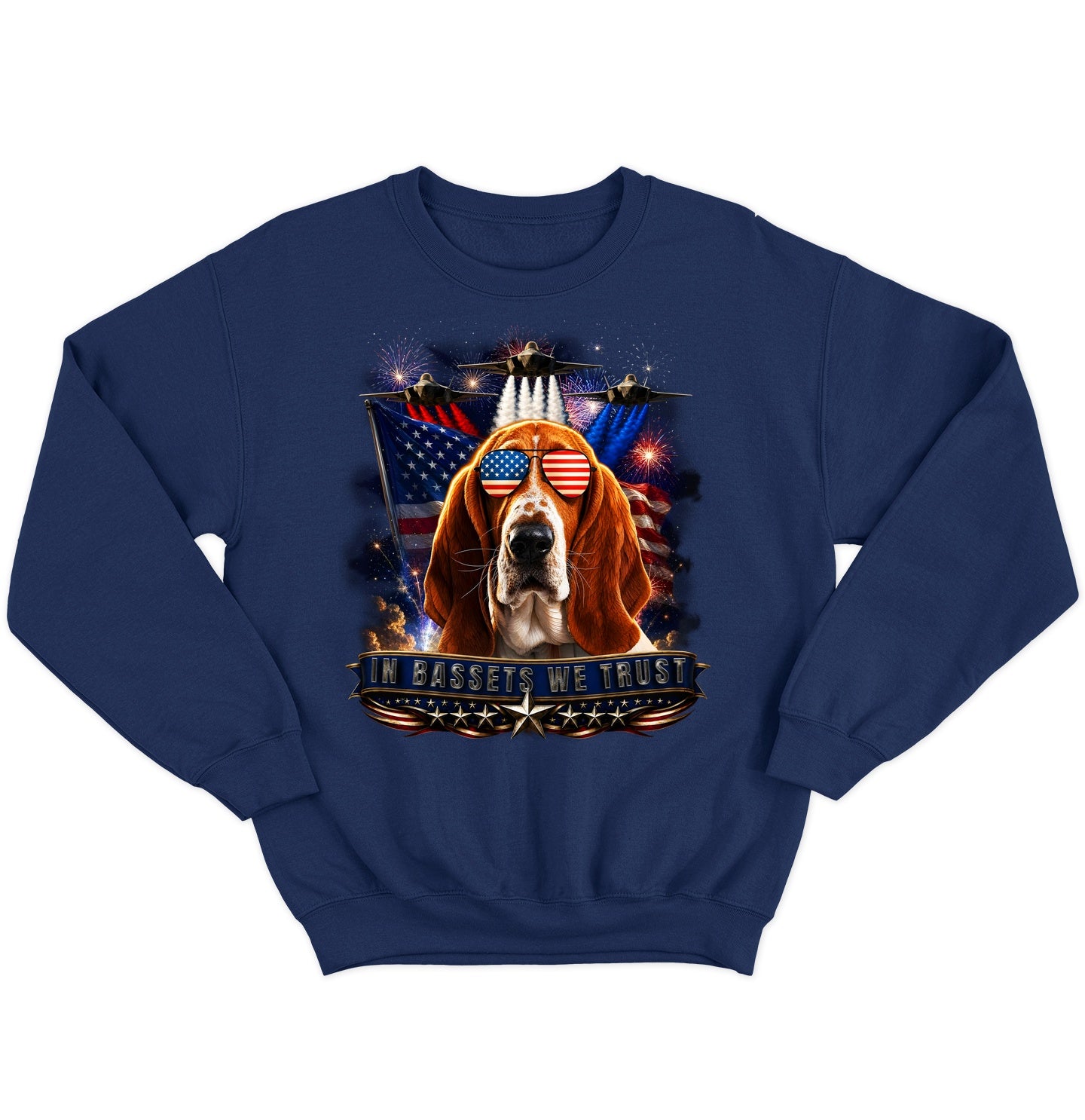 In Basset Hounds We Trust - Crewneck Sweatshirt