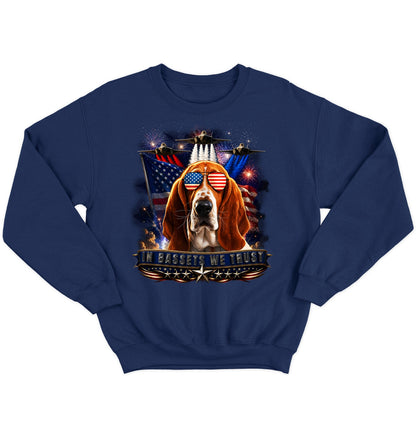 In Basset Hounds We Trust - Crewneck Sweatshirt