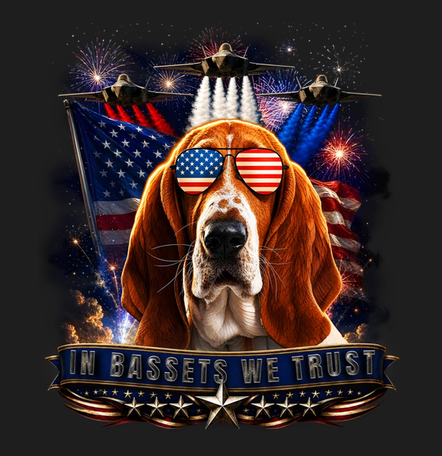 In Basset Hounds We Trust - Women's V-Neck T-Shirt