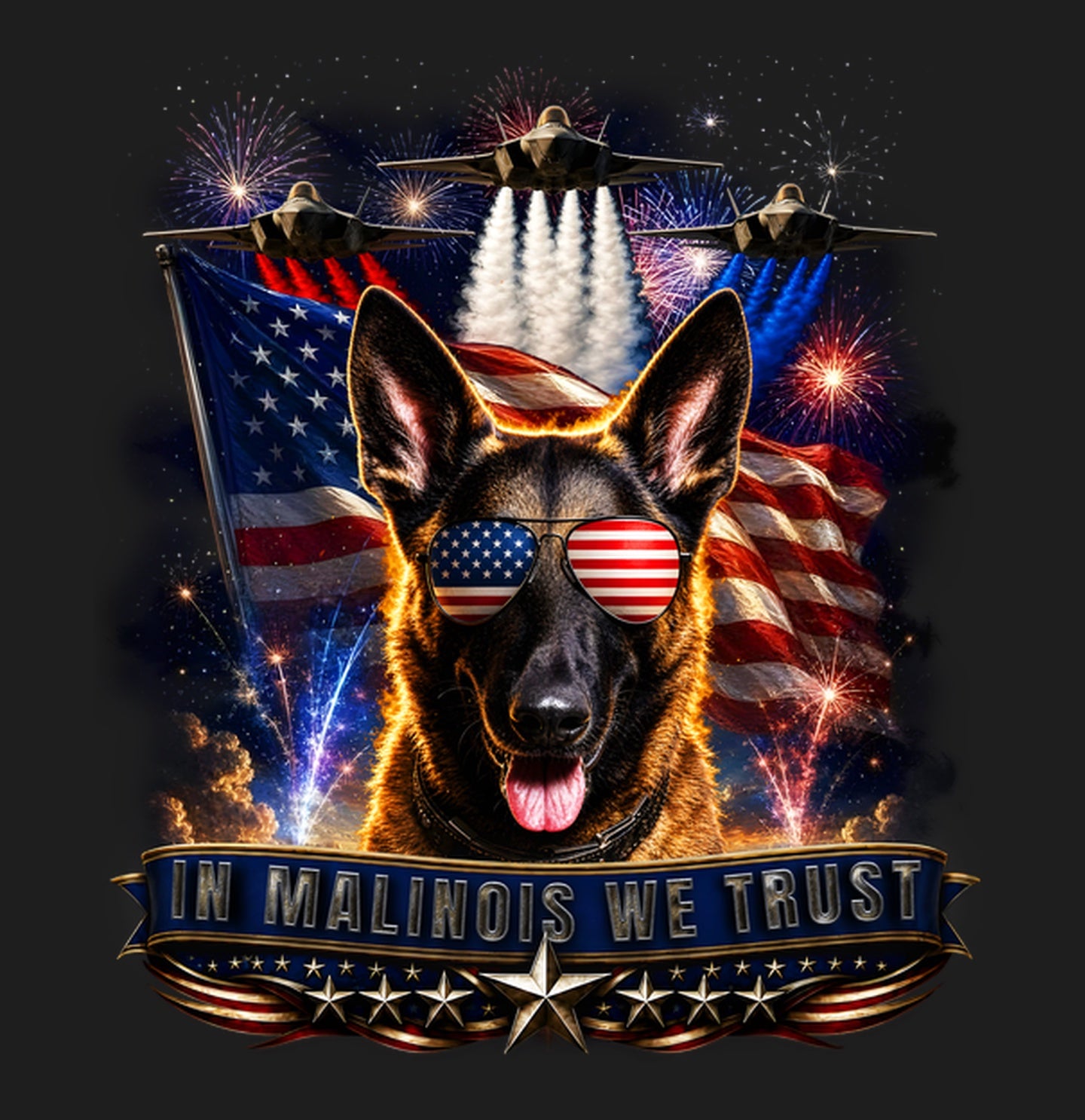 In Belgian Malinois We Trust - Women's V-Neck T-Shirt