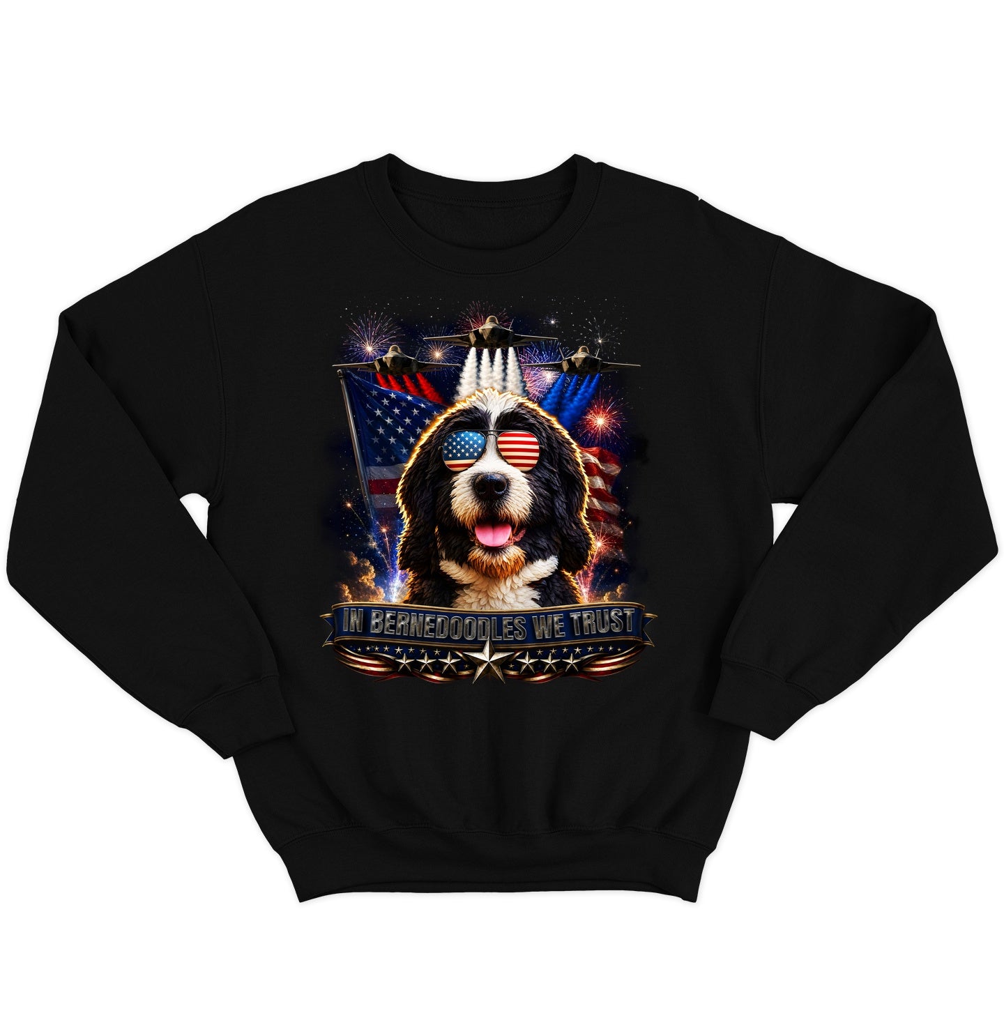 In Bernedoodles We Trust - Crewneck Sweatshirt