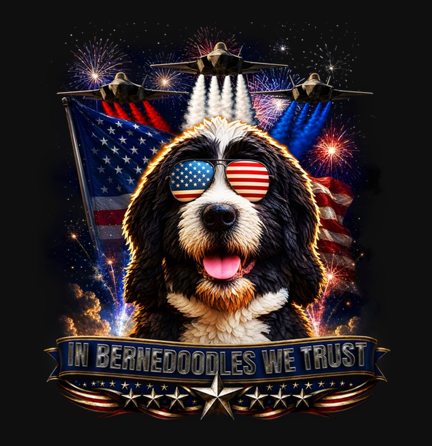 In Bernedoodles We Trust - Crewneck Sweatshirt