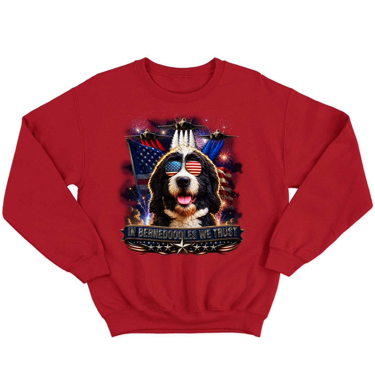 In Bernedoodles We Trust - Crewneck Sweatshirt