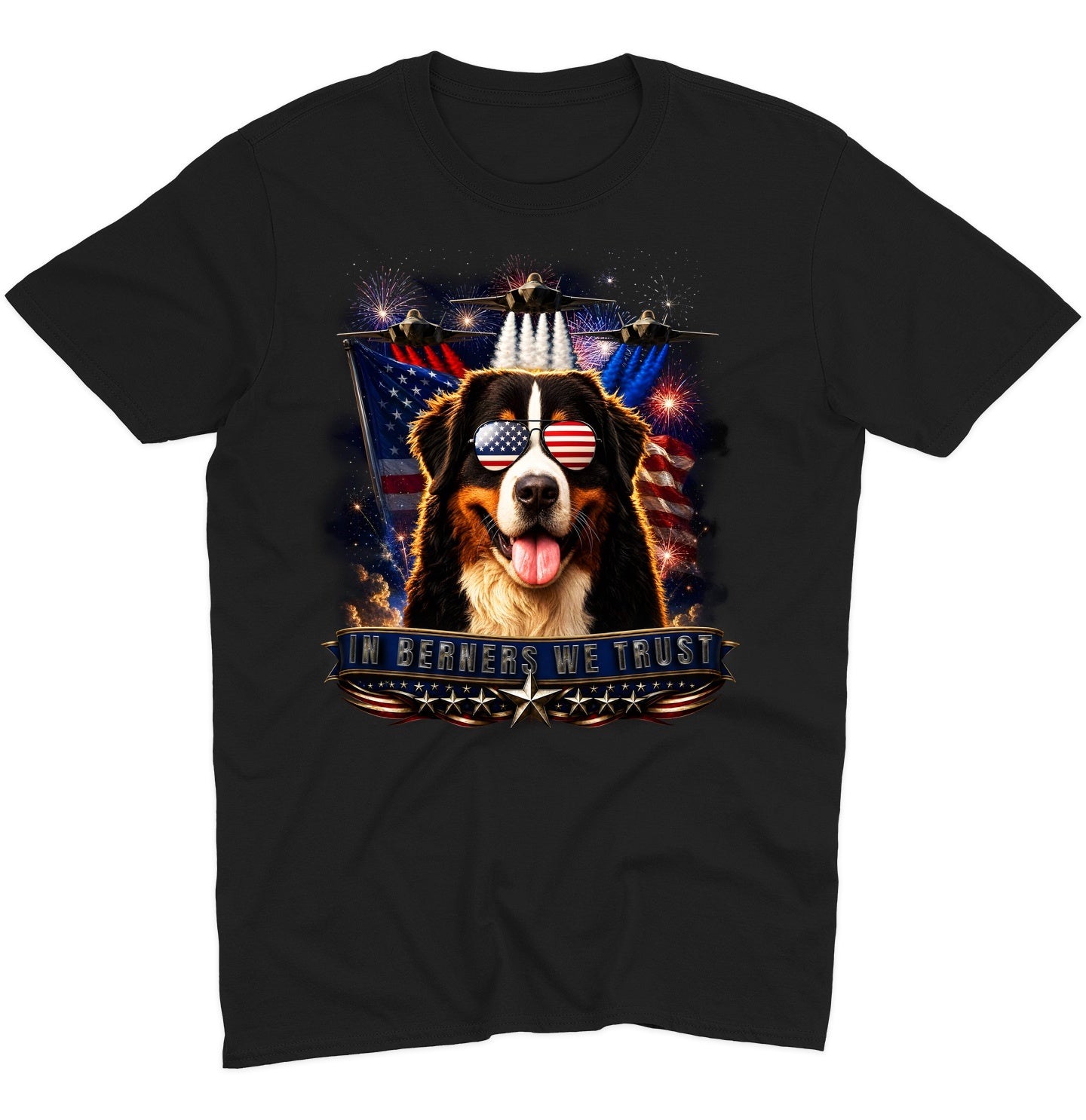 In Bernese Mountain Dogs We Trust - Adult Unisex T-Shirt