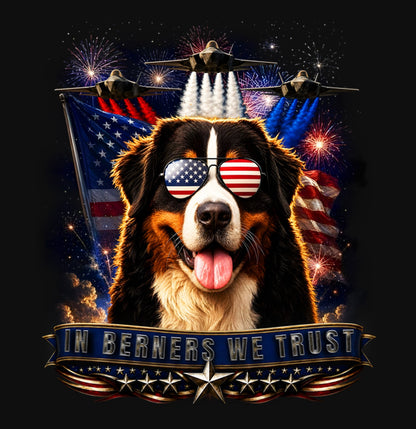 In Bernese Mountain Dogs We Trust - Crewneck Sweatshirt