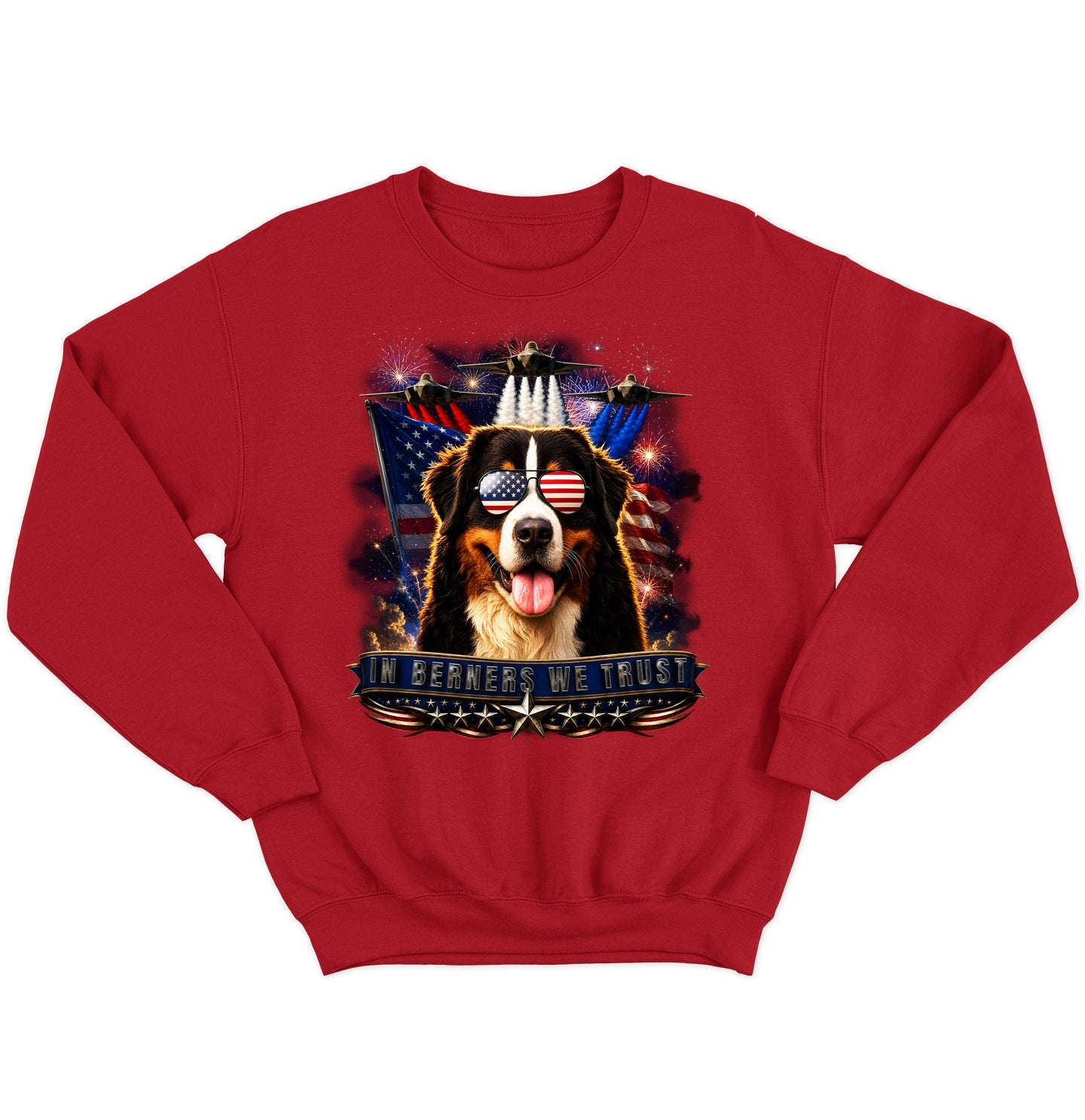 In Bernese Mountain Dogs We Trust - Crewneck Sweatshirt