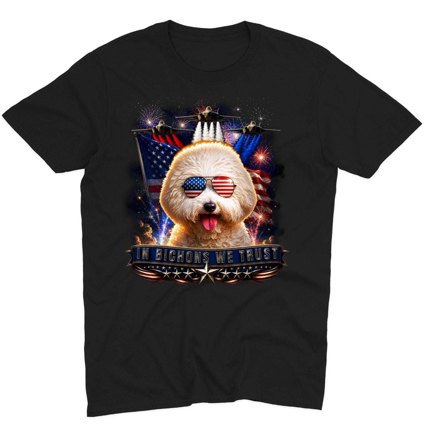 In Bichons Frises We Trust - Adult Unisex T-Shirt