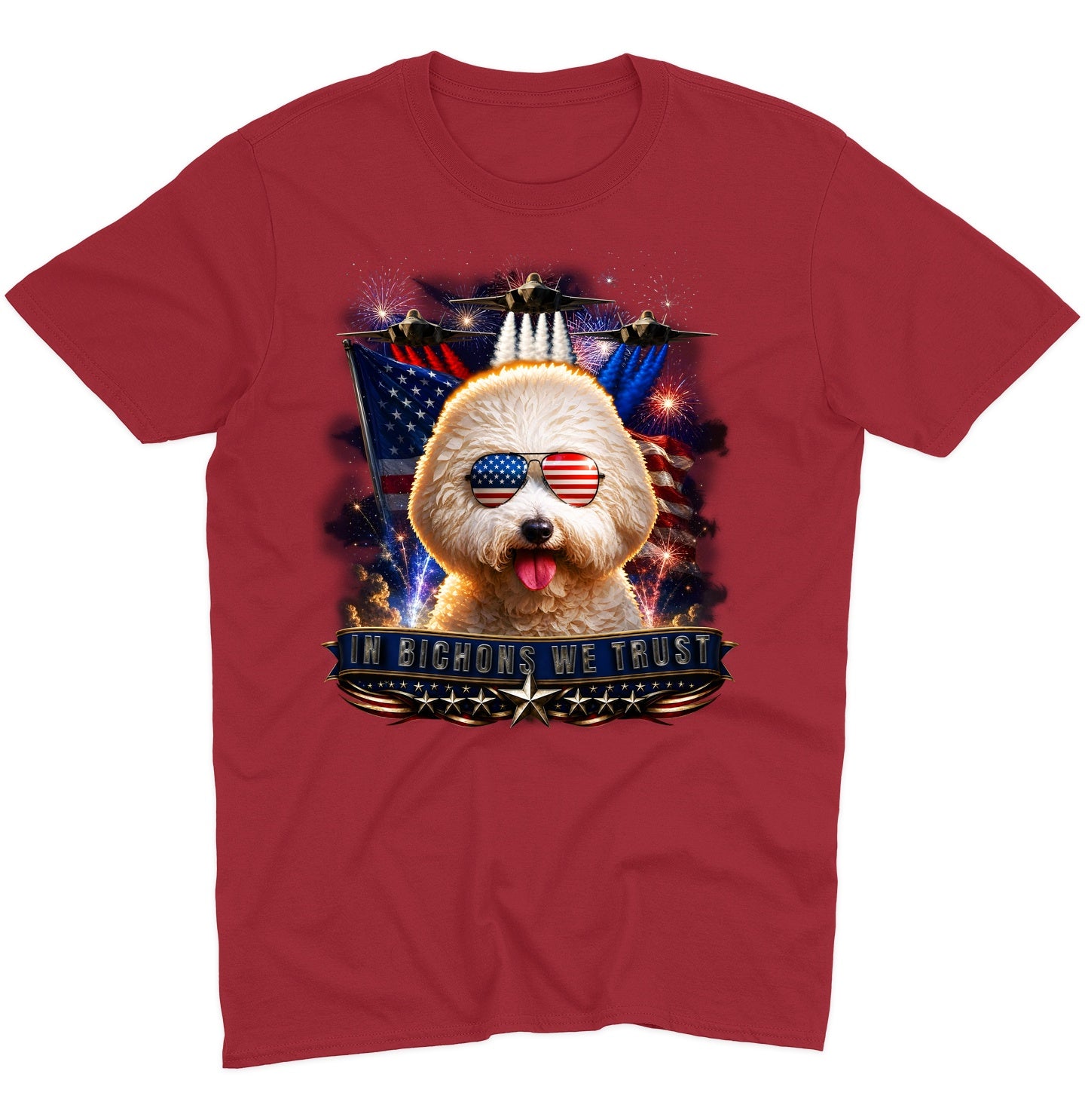 In Bichons Frises We Trust - Adult Unisex T-Shirt