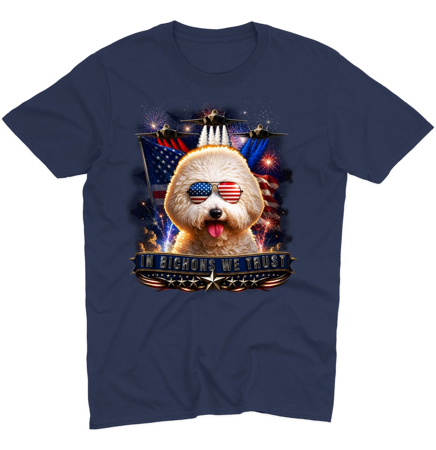 In Bichons Frises We Trust - Adult Unisex T-Shirt