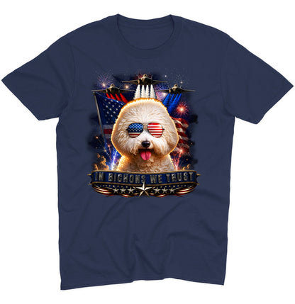 In Bichons Frises We Trust - Adult Unisex T-Shirt