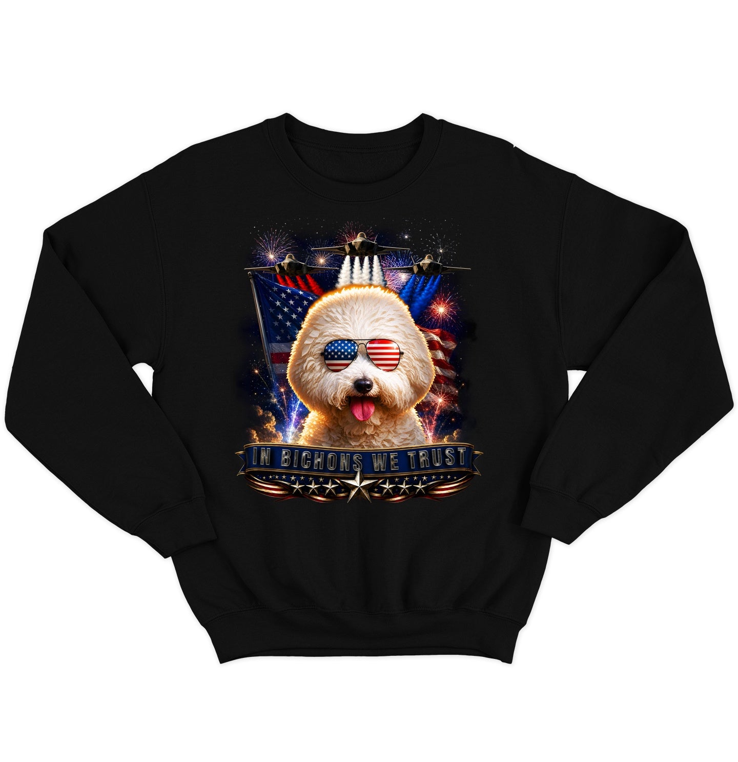 In Bichons Frises We Trust - Crewneck Sweatshirt
