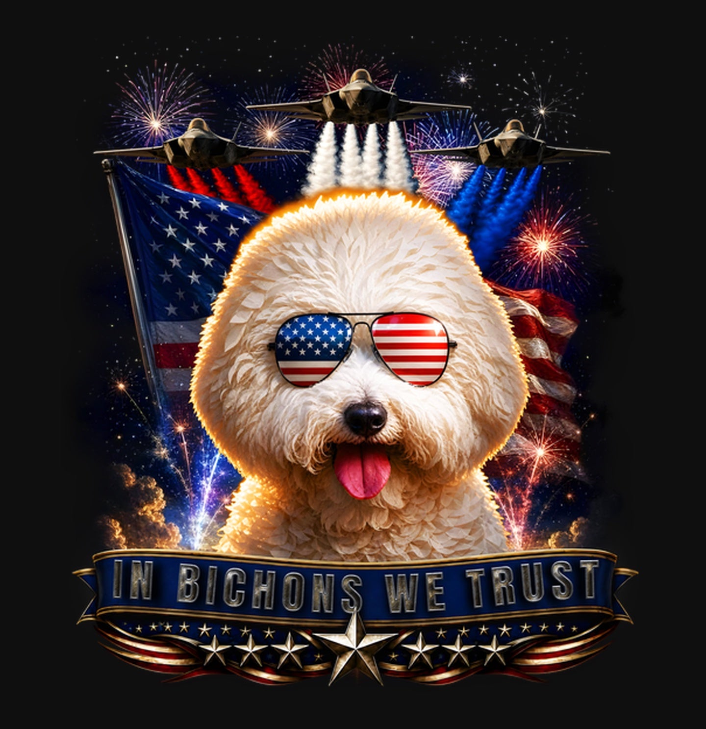 In Bichons Frises We Trust - Crewneck Sweatshirt