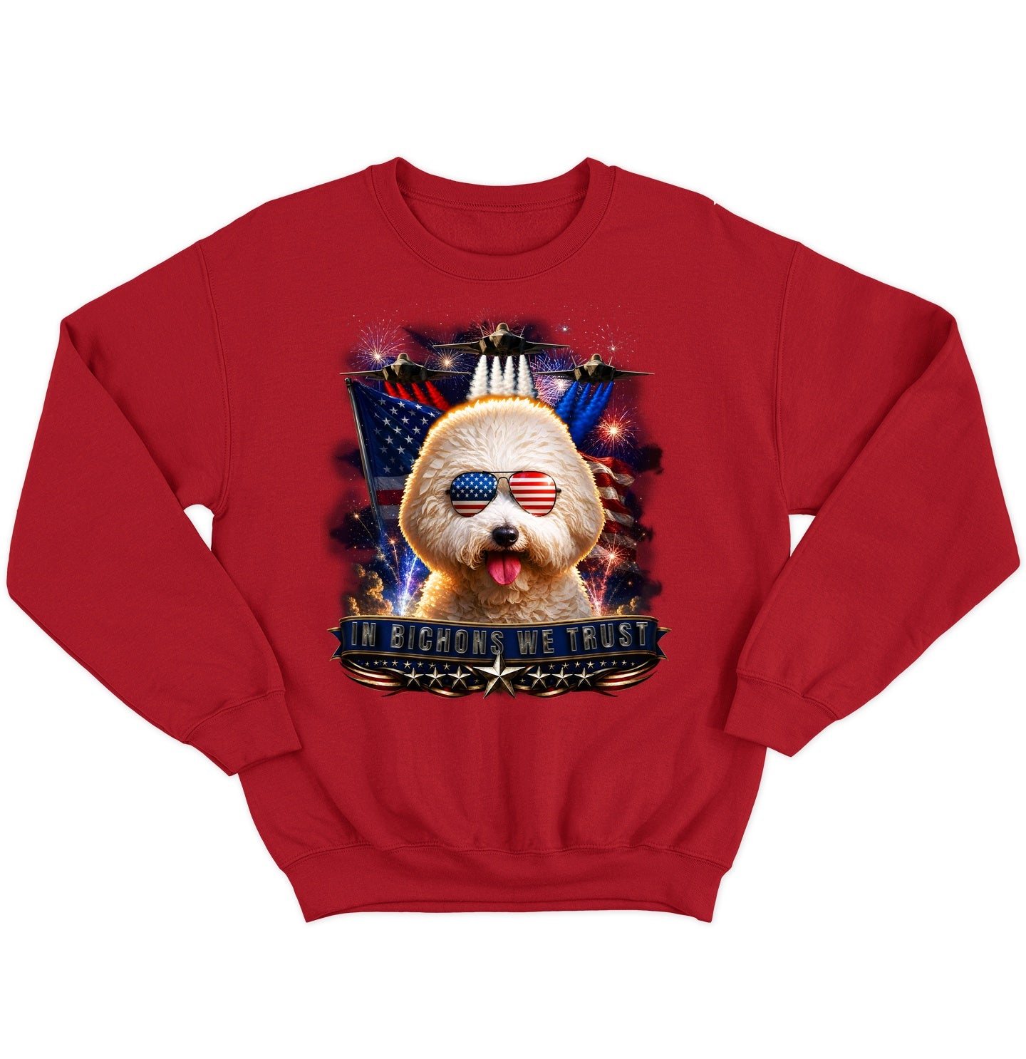 In Bichons Frises We Trust - Crewneck Sweatshirt