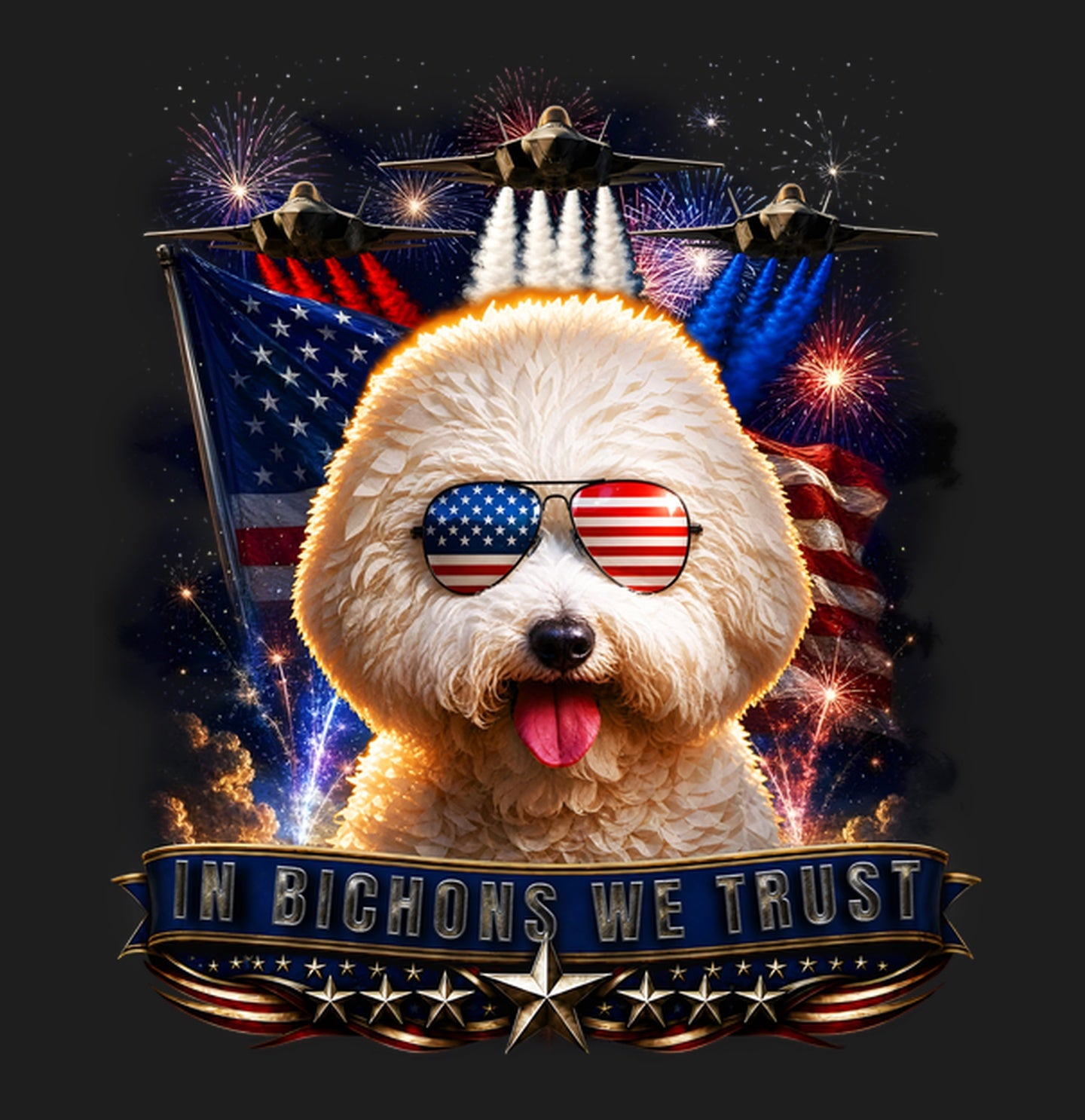 In Bichons Frises We Trust - Women's V-Neck T-Shirt