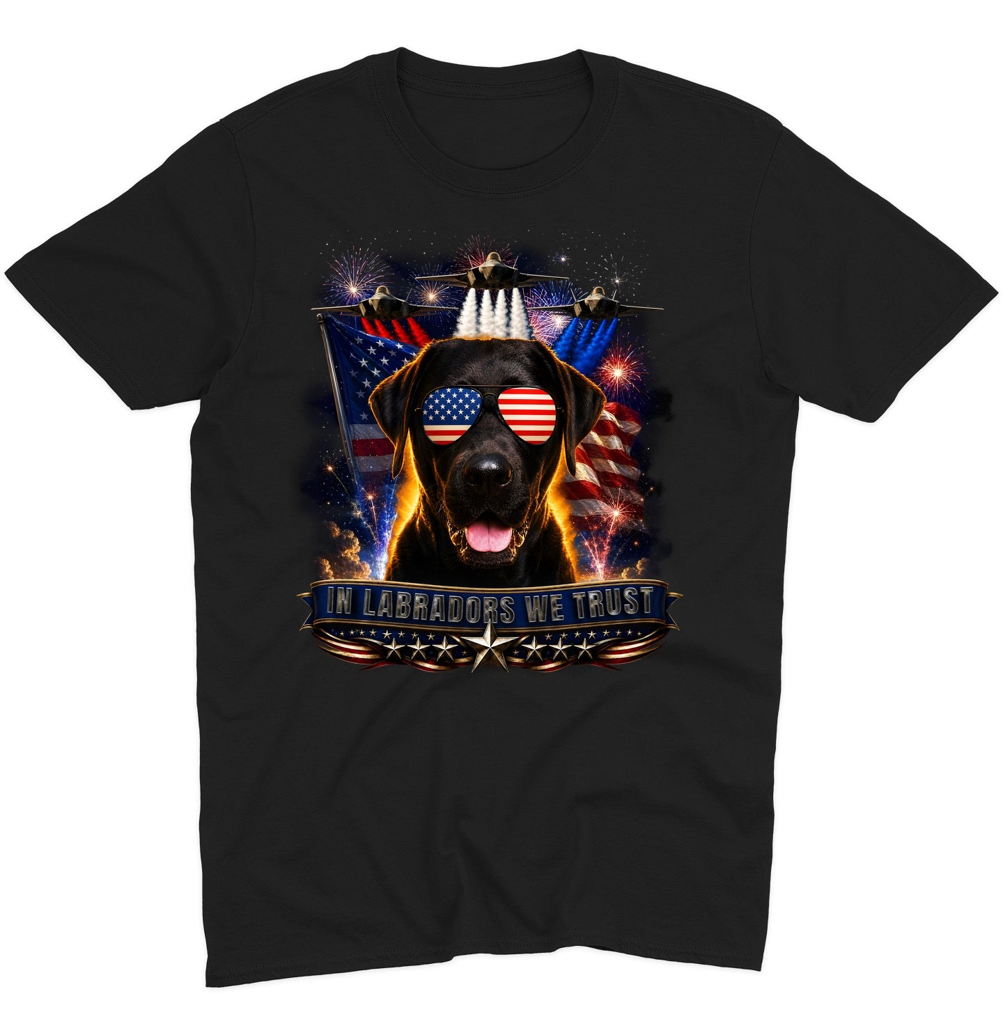 In Black Labrador Retrievers We Trust - Adult Unisex T-Shirt