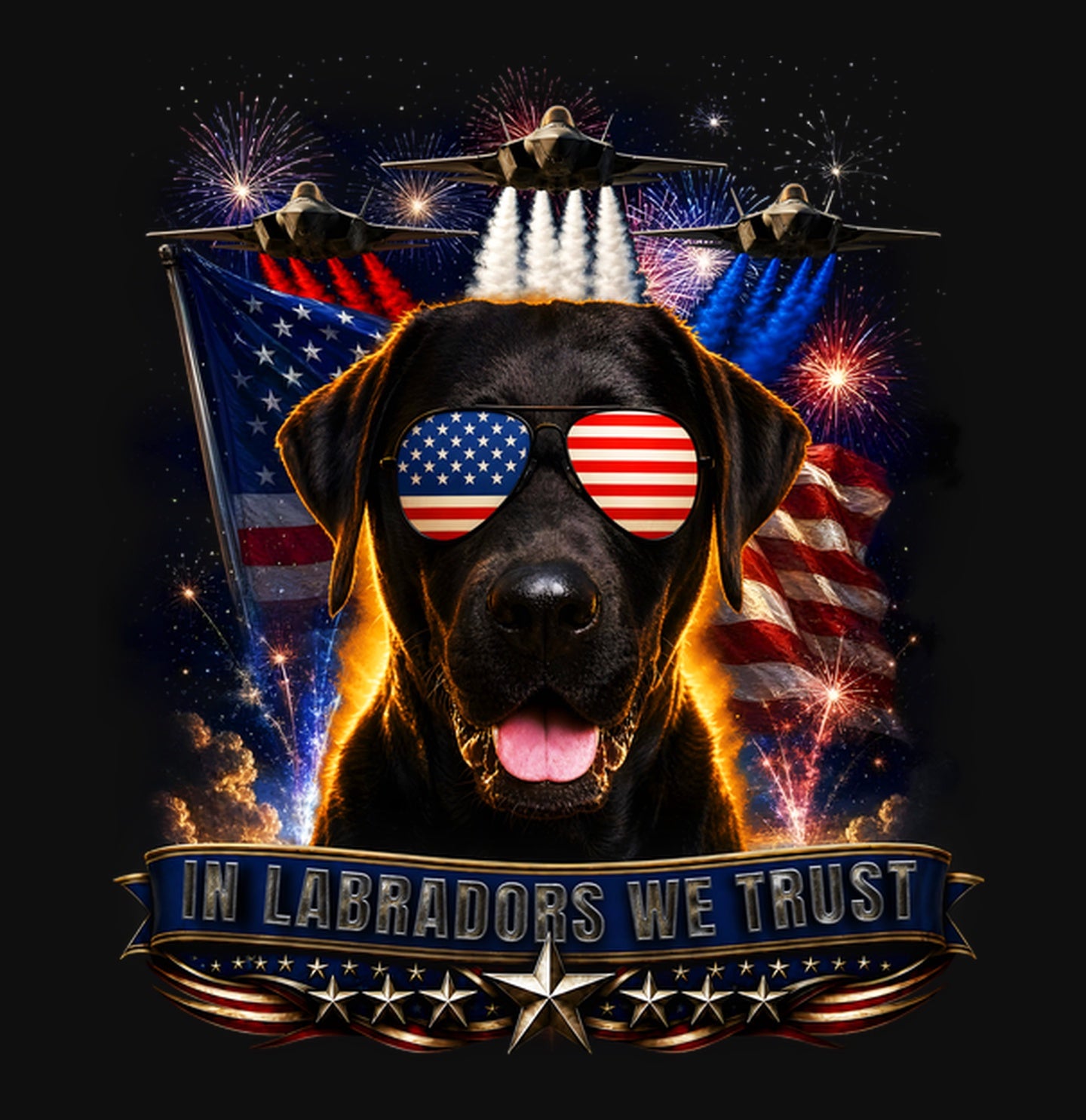 In Black Labrador Retrievers We Trust - Crewneck Sweatshirt